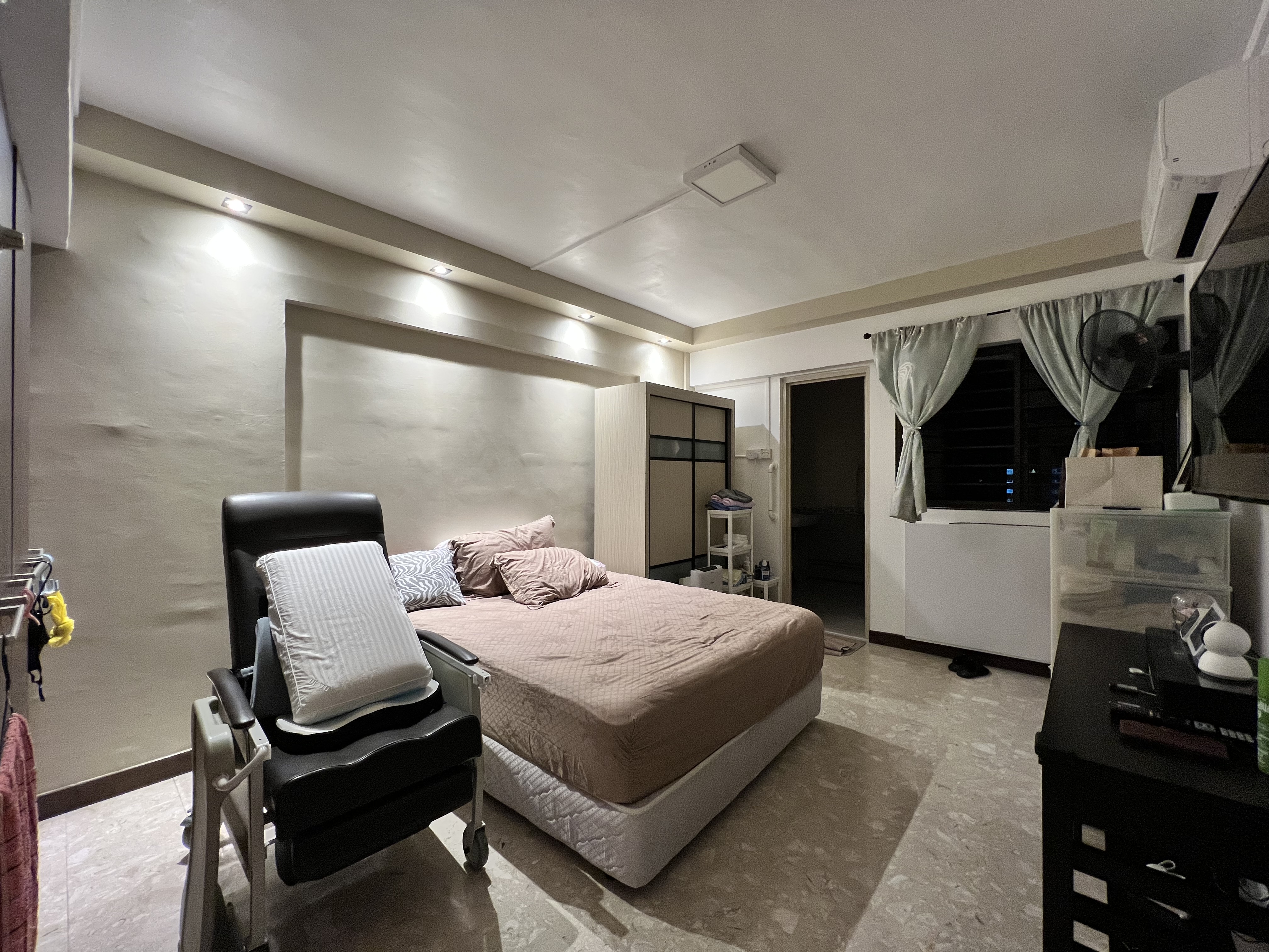 Before: bedroom with furniture and clutter